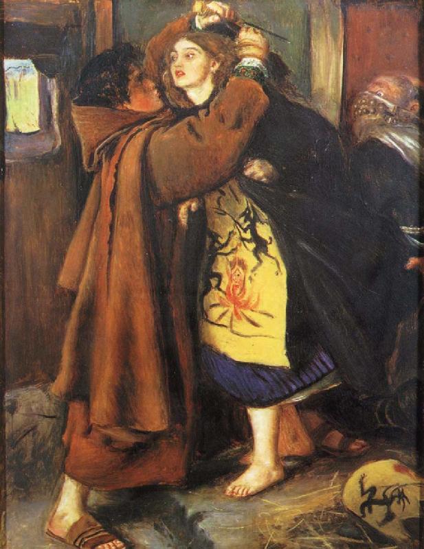 Sir John Everett Millais Escape of a Heretic Norge oil painting art